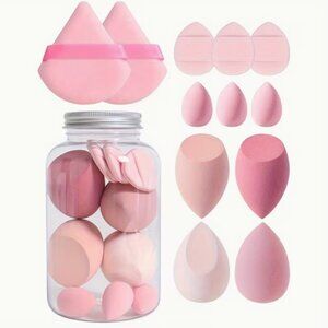 Cherry Darling 13-Piece Makeup Puff & Sponge Set | Powder Puffs, Air Cushion